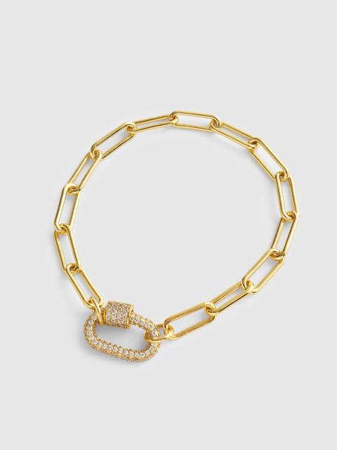 Madewell Pavé Carabiner Paperclip Chain Bracelet