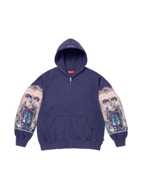 Supreme Supreme Michael Jackson Dangerous Zip Up Hooded Sweatshirt 'Washed Navy'
