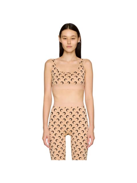 Marine Serre Recycled Moon Jersey Sports Bra
