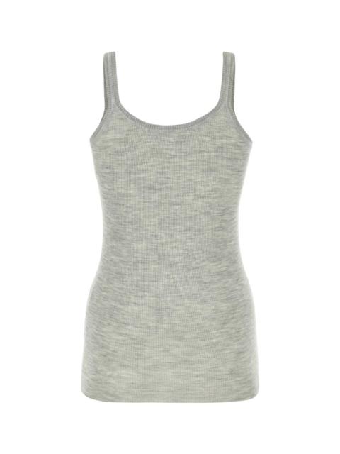 Bottega Veneta Melange Grey Wool Tank Top