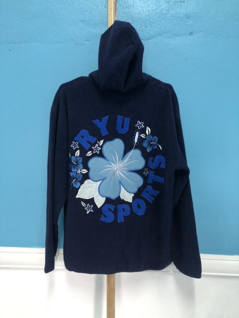 Other Designers Japanese Brand - Ryu Sports Micro Fleece Hoodies Embroidered Big Logo