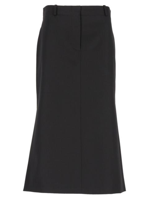 FENDI Fendi Women Black Grain De Poudre Skirt