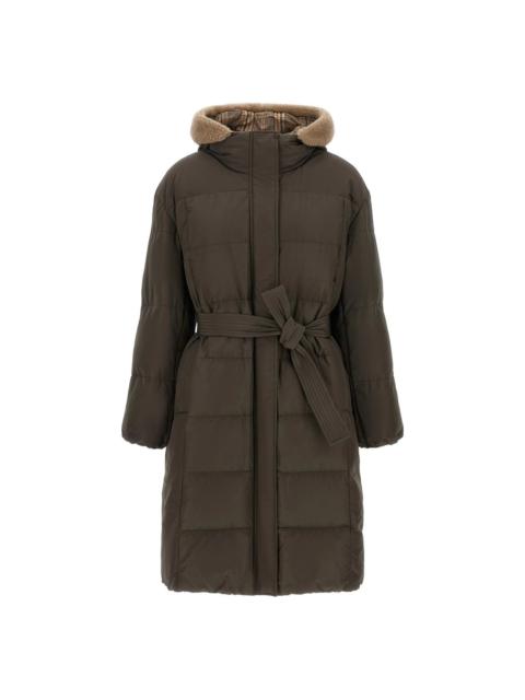 Brunello Cucinelli BRUNELLO CUCINELLI Boudin Quilted Green Down Jacket New & Au