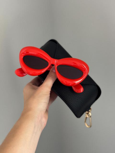 Loewe Loewe LW40097I 42E INFLATED Women Sunglasses Orange Brown Cat Eye LW40097I 42E NEW AUTHENTIC