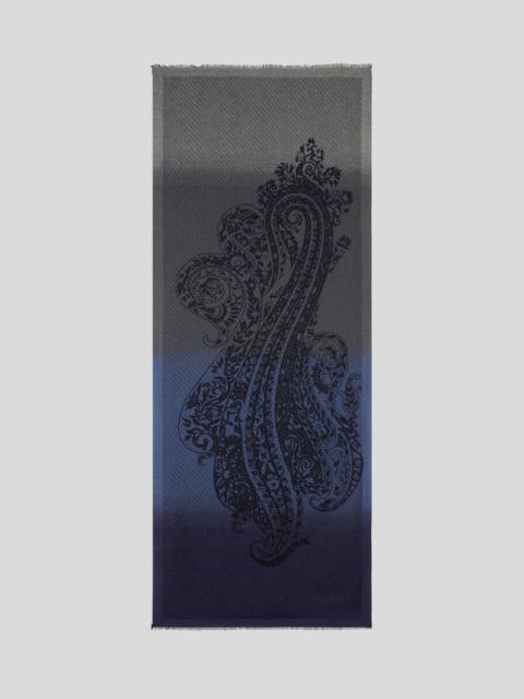 Etro JACQUARD SCARF WITH PLACED PAISLEY MOTIF