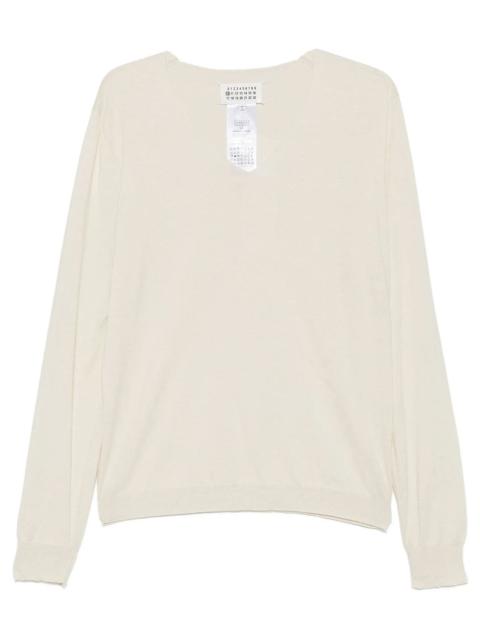 Maison Margiela Maison Margiela Men Maglia In Cotone Con Scollo A V