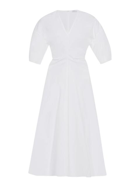 ROSETTA GETTY Stretch-Cotton Poplin Dress white
