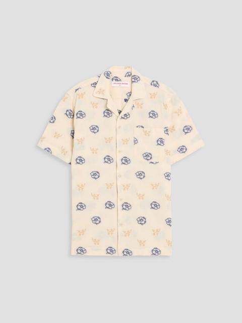 ORLEBAR BROWN Marne fil coupé cotton-blend shirt