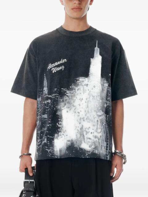 Alexander Wang ALEXANDER WANG - Unisex Allover Hotfix Graphic Short Sleeve T-Shirt