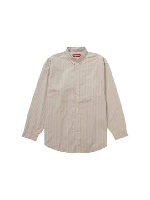 Supreme Supreme Loose Fit Stripe Shirt Tan