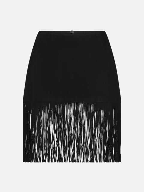 FRAME The Saddle Skirt in Black