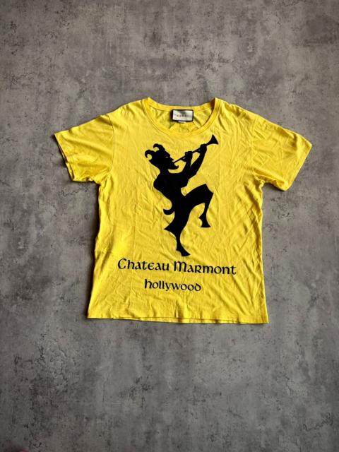 GUCCI Gucci X Chateau Marmont 19SS Floral Demon Silhouette Short Sleeve T-Shirt