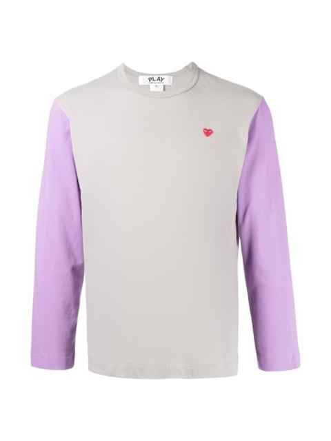 Comme des Garçons PLAY BI-COLOUR LONG-SLEEVE T-SHIRT