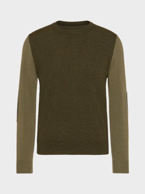 Maison Margiela Two-Tone Wool Crewneck