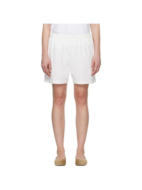 The Row White Gunty Shorts