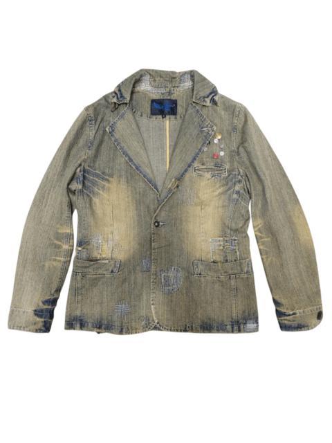 Other Designers If Six Was Nine - Distressed Pierced Denim Jacket