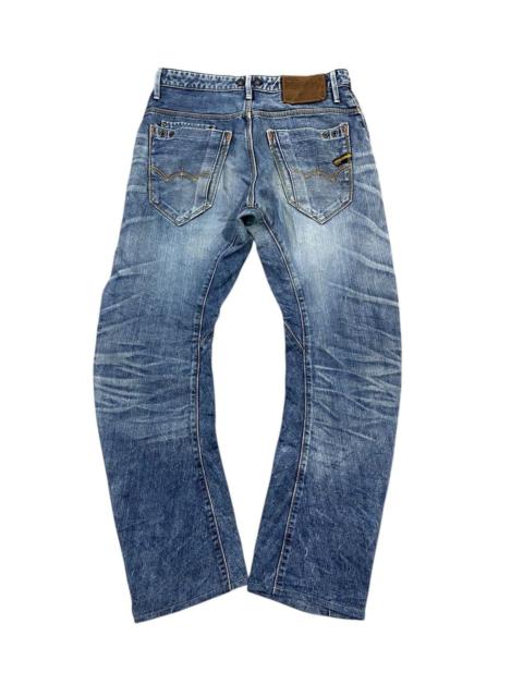 Other Designers Vintage edwin function curve banana style distressed denim
