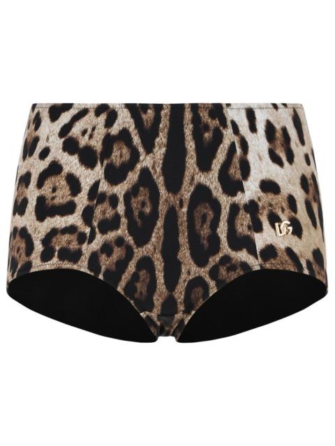 Dolce & Gabbana Dolce & Gabbana Leo Print Stretch Polyamide Beach Culottes Women