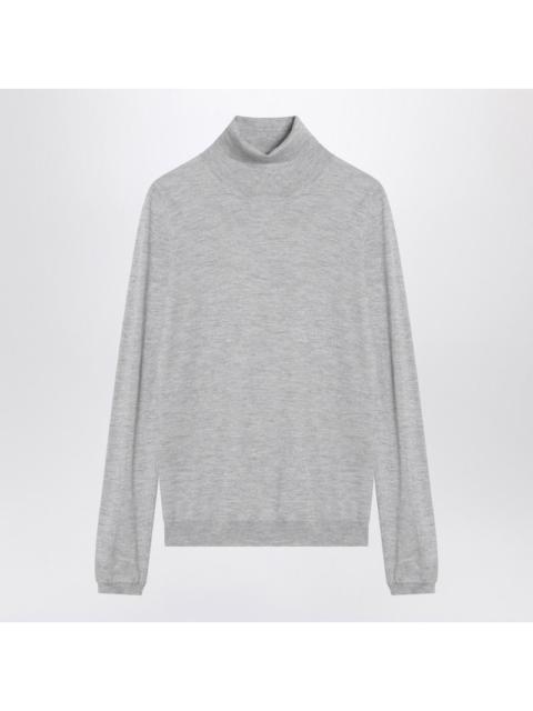 Brunello Cucinelli Light Grey Turtleneck In Cashmere Blend Women