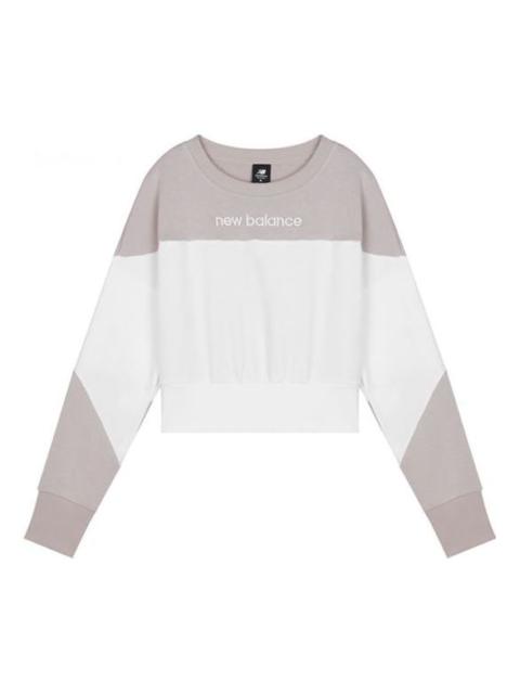 New Balance (WMNS) New Balance Athletics Crew Sweatshirt 'Wonder Mauve White' AWT11503-WM