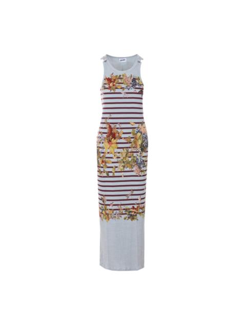 Jean Paul Gaultier Jean Paul Gaultier Women Mariniere Grape Printed Long Dress