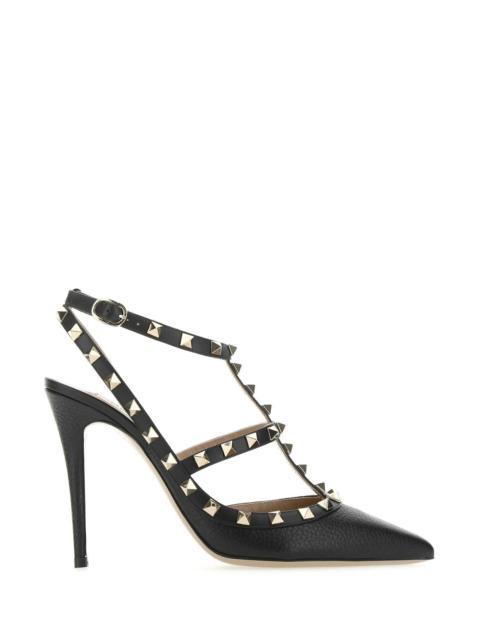 Valentino Valentino Garavani Women Black Leather Rockstud Pumps