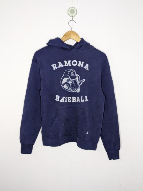 Other Designers Vintage 80s Russel Ramona Baseball Navy Blue Womens Hoodie