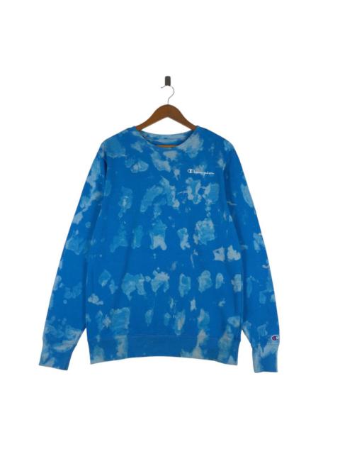 CHAMPION Rare Blue Tie Dye Sweatshirt