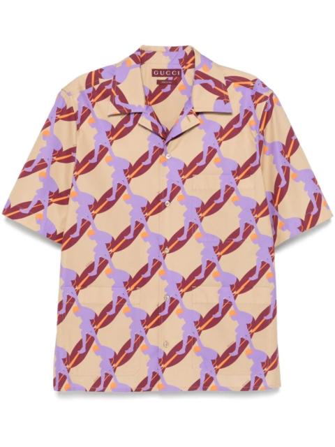 GUCCI Gucci Men `Twisted Surf On Pop` Print Shirt