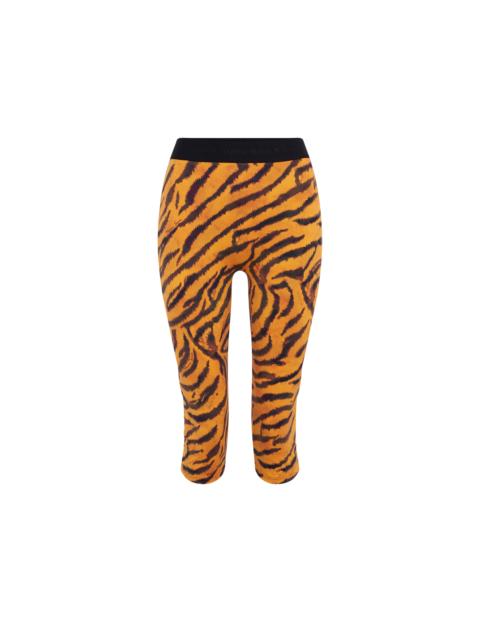 Marine Serre Tiger Printed Jersey Capri Pants