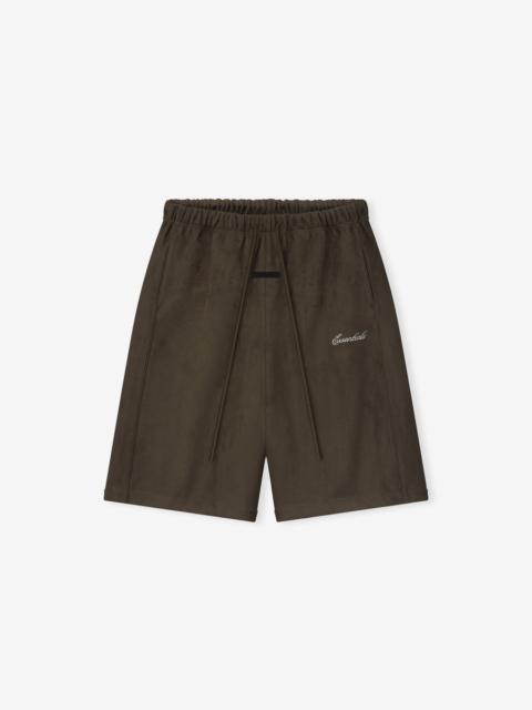ESSENTIALS Suede Fleece Signature Relaxed Sweatshort W/ Piping