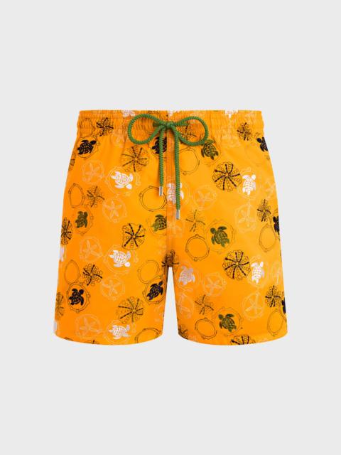 Vilebrequin Men Swim Trunks Embroidered Oursins - Limited Edition