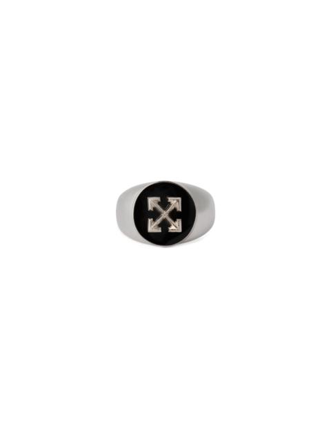 Off-White Round Arrow Signet Ring