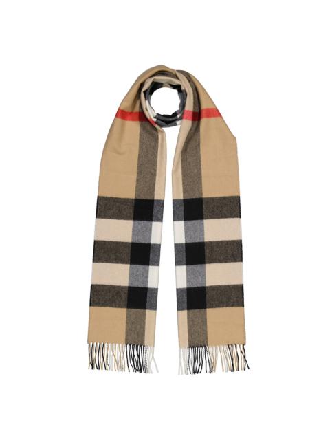Burberry Burberry Half Mega Vintage Check Fringed Cashmere Scarf