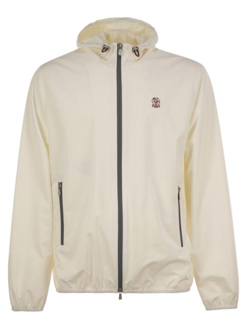 Brunello Cucinelli Brunello Cucinelli Men Membranated Nylon Jacket With Logo And Hood