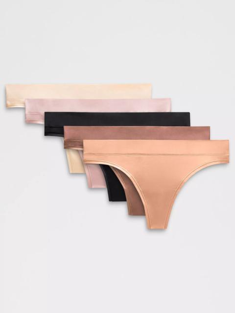 lululemon UnderEase Mid-Rise Thong Underwear *5 Pack