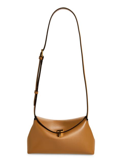 TOTEME TOTEME Palmellata T-Lock Leather Clutch Crossbody in Camel at Nordstrom