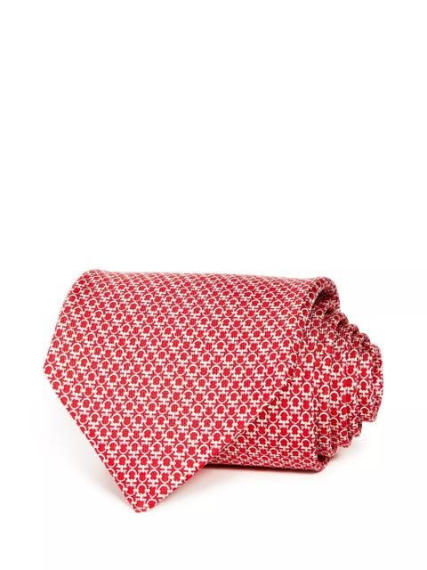 FERRAGAMO Mini Linked Gancini Silk Classic Tie