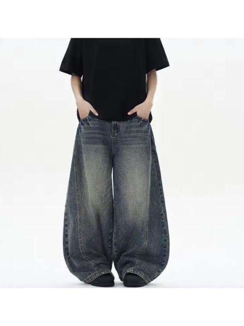 Other Designers Japanese Brand - Street Wash Distressed Men's Wide Leg Jeans