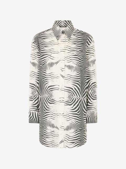Roberto Cavalli Zebra-Print Long Shirt
