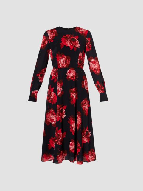 Erdem LONG SLEEVE MIDI DRESS