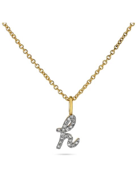 STONE AND STRAND Diamond Cursive Initial Necklace