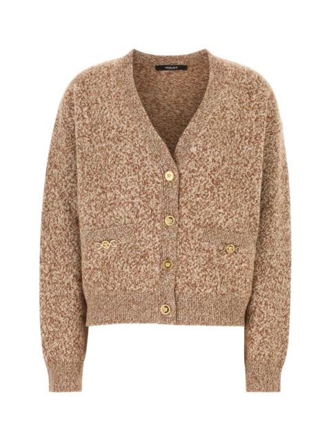 VERSACE Versace Women Two-Tone Wool Blend Cardigan