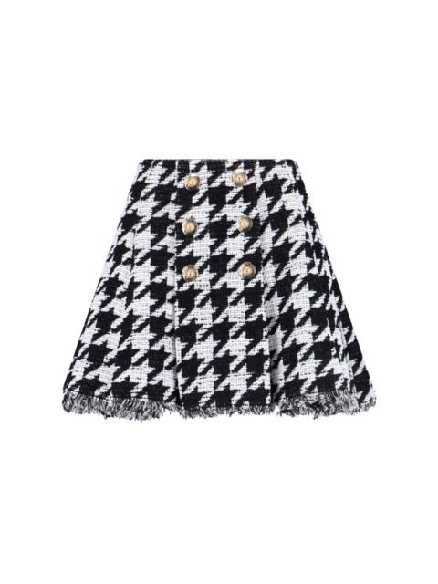 Balmain HOUNDSTOOTH MINI SKIRT