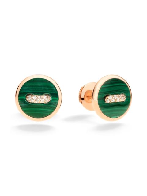Pomellato Pomellato Pom Pom Dot Malachite & Pavé Diamond Stud Earrings at Nordstrom
