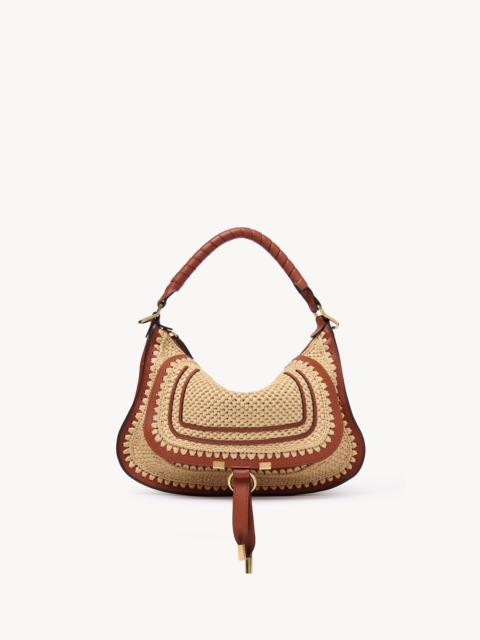 Chloé SMALL MARCIE SHOULDER BAG IN RAFFIA-EFFECT