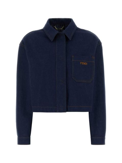 FENDI Fendi Women Blue Denim Jacket