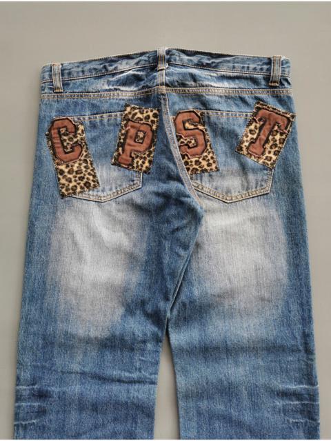 Other Designers Japanese Brand - Chip Clip Japan CPST Leopard Distressed Patchwork Denim Jean