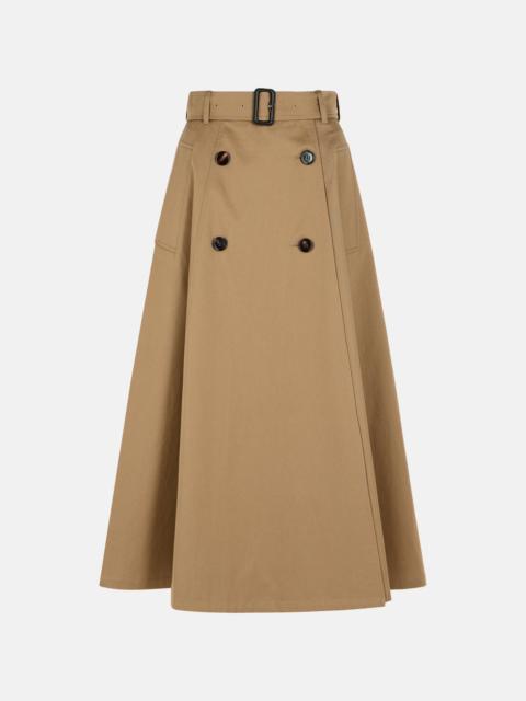 Burberry BROWN CLAY COTTON SKIRT