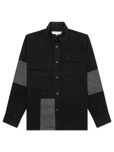 JW Anderson PATCHWORK OVERSHIRT - BLACK